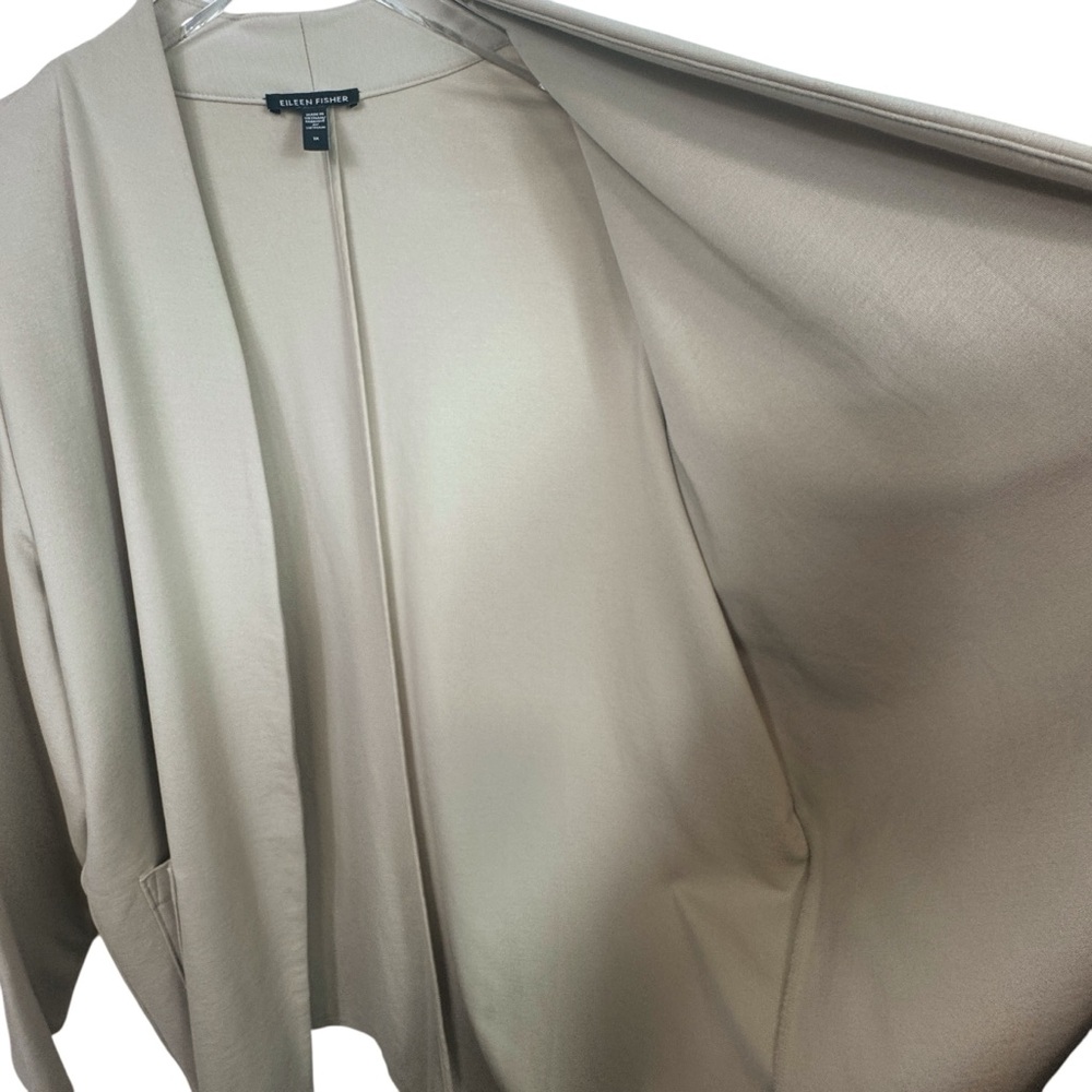 Eileen Fisher Washable Flex Ponte High Collar Jacket Cream Women's 1X - Picture 13 of 15